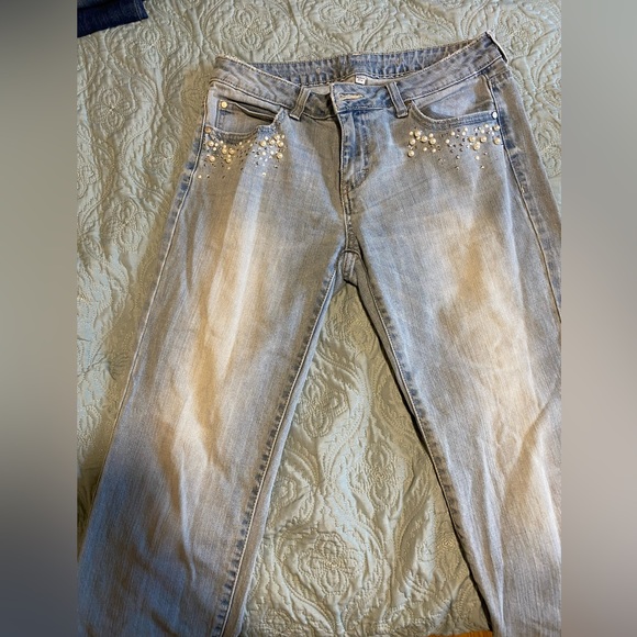 Jennifer Lopez boyfriend light washed jeans straight - size 2 - Picture 3 of 4